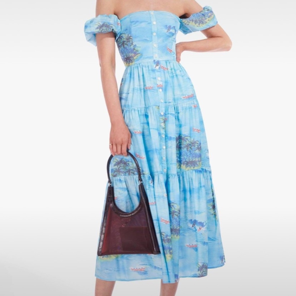 STAUD ELIO DRESS | BLUE ISLAND Size 2